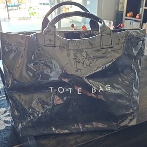 Glossy Gray Tote Bag